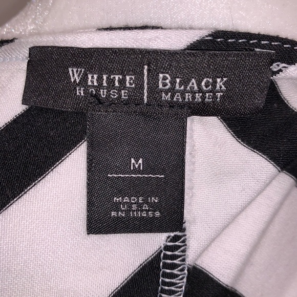 WH|BM Striped Cap Sleeve Shirt W/Sheer Back Panel - Picture 6 of 6